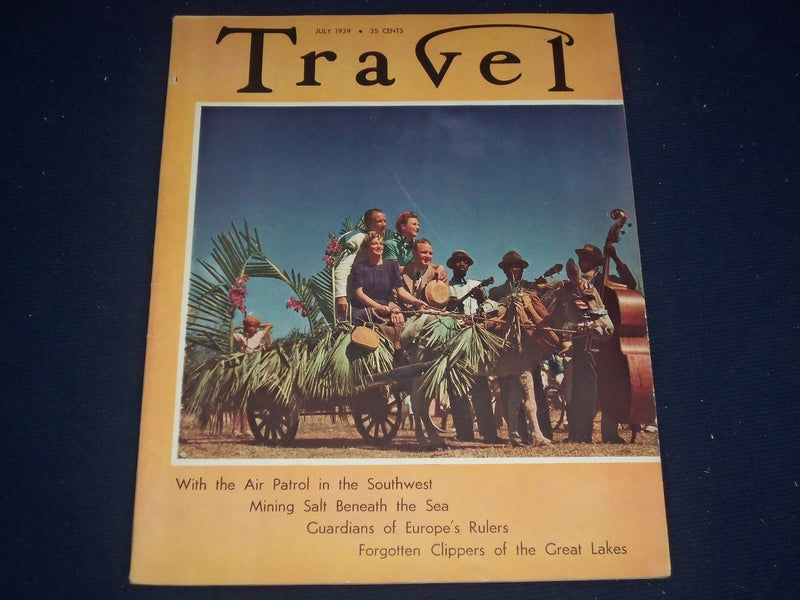 1939 JULY TRAVEL MAGAZINE - STRAW RIDE IN NASSAU COVER - GREAT PHOTOS - J 1392