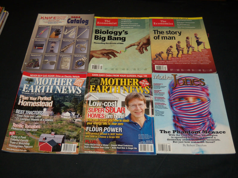 2000-2008 ASSORTED MAGAZINE LOT OF 28 - MOTHER EARTH - ECONOMIST - O 2930E