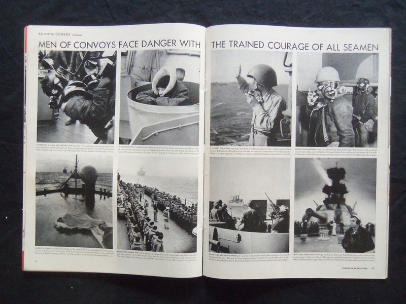 1942 JULY 27 LIFE MAGAZINE - ATLANTIC CONVOY - L 297