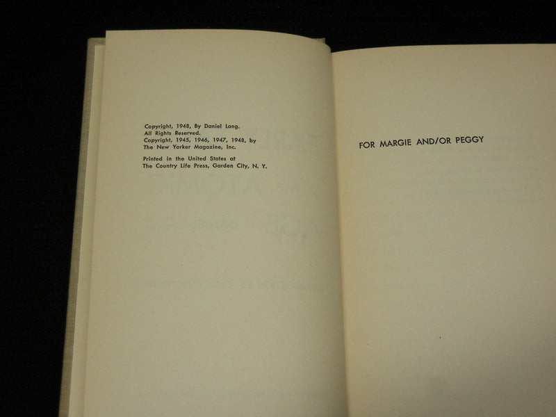 1948 EARLY TALES OF THE ATOMIC AGE HARDCOVER BOOK BY DANIEL LANG - KD 7365