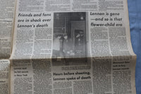 1980 DECEMBER 9 THE EVENING SUN - JOHN LENNON MURDERED - BALTIMORE, MD - NP 9214