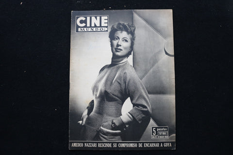 1954 MARCH 13 CINE MUNDO MAGAZINE - GREER GARSON COVER - E 25346