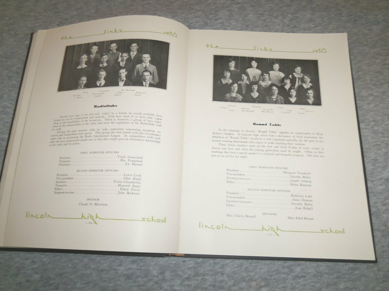 1930 THE LINKS LINCOLN HIGH SCHOOL YEARBOOK - LINCOLN, NEBRASKA - YB 2498