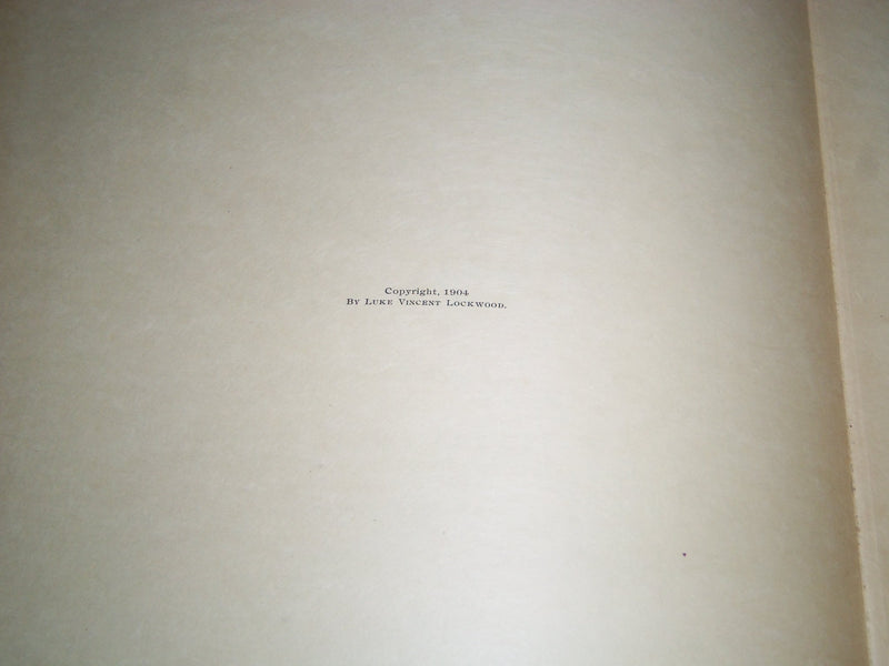 1904 THE PENDELTON COLLECTION VOLUME BY LUKE VINCENT LOCKWOOD - PLATES - Z 61