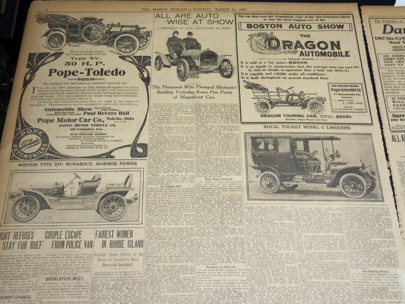1907 MARCH 12 THE BOSTON HERALD-ADOPTED SON & COUSIN JOIN SON EDDY SUIT - BH 385