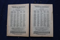 1919-1920 CHEMICAL ABSTRACTS SEMI-WEEKLY MAGAZINE - LOT OF 7 - O 3493