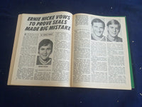1973 FEBRUARY HOCKEY PICTORIAL MAGAZINE -R. MARTIN & G. PERREAULT COVER -ST 200Z