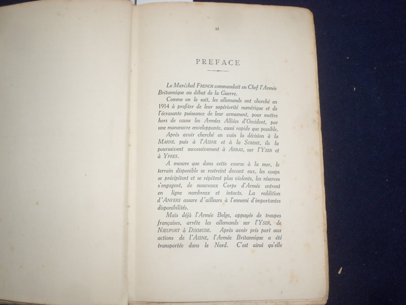 1914 FIELD-MARSHAL VISCOUNT FRENCH OF YPRES HARDCOVER BOOK WITH MAPS - KD 9092