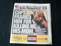 2019 JANUARY 25 NEW YORK POST NEWSPAPER - COPS FRAMED HIM FOR KILLING HIS MOM