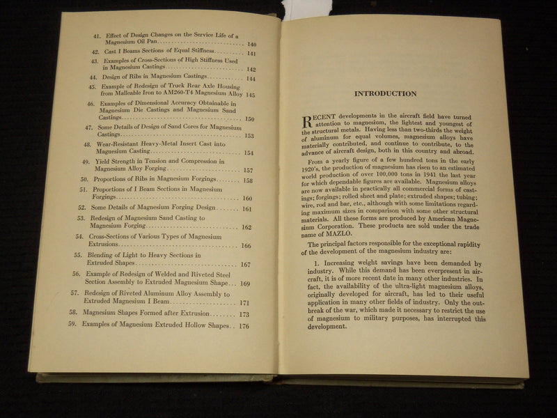 1954 DESIGNING WITH MAGNESIUM BOOK - MAZLO - AMERICAN MAGNESIUM - KD 9508