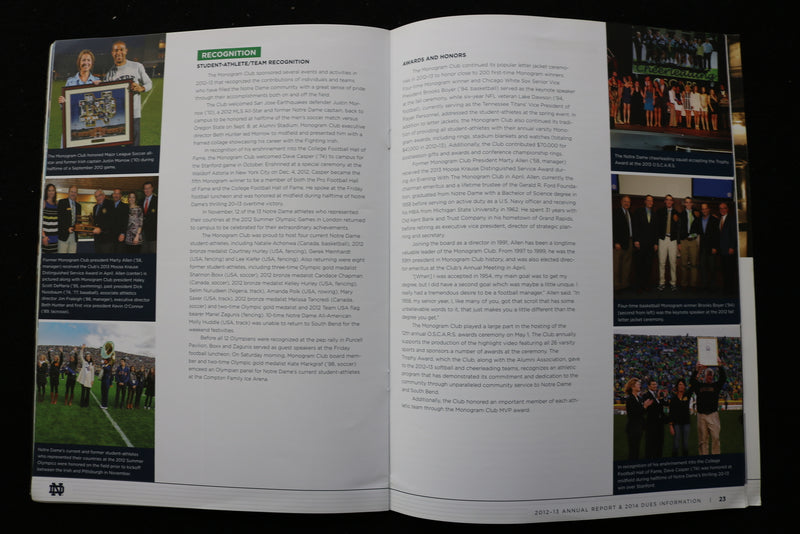 2013-2014 NOTRE DAME MONOGRAM CLUB ANNUAL REPORT - K 2472