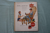 1954 JUNE BETTER HOMES AND GARDENS MAGAZINE - A KITCHEN TABLE COVER - E 26555