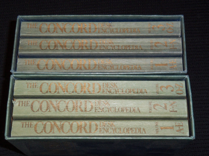 1982 THE CONCORD DESK ENCYCLOPEDIA BOXED SET OF 3 - LOT OF 2 - R 701N