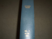 1859 JANUARY-JUNE SATURDAY REVIEW BOUND VOLUME NO. 7 - PUB. IN LONDON - R 1144