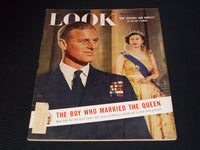 1954 APRIL 6 LOOK MAGAZINE - PHILIP & QUEEN ELIZABETH FRONT COVER - E 20502