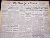 1940 MAR 30 NEW YORK TIMES NEWSPAPER - U. S. BRANDS FALSE NAZI DOCUMENTS - NT 33