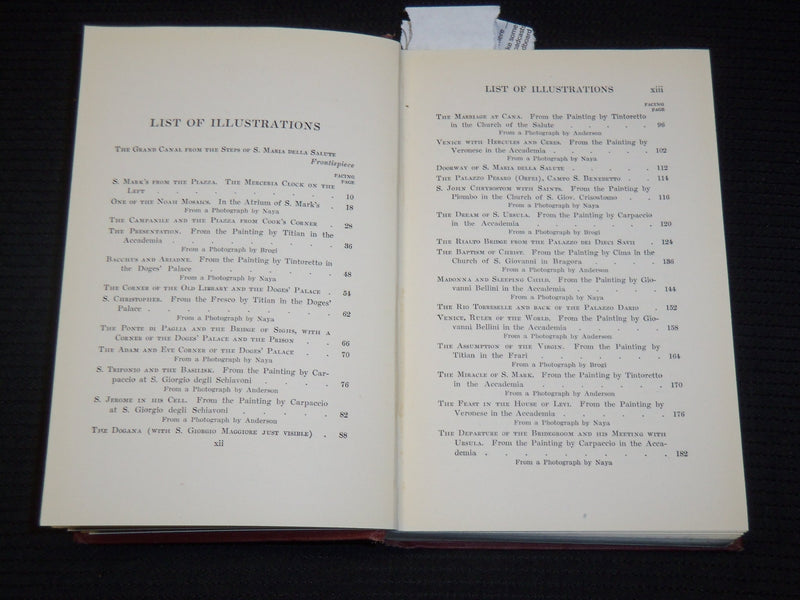1927 A WANDERER IN VENICE HARDCOVER BOOK BY E. V. LUCAS - KD 9401