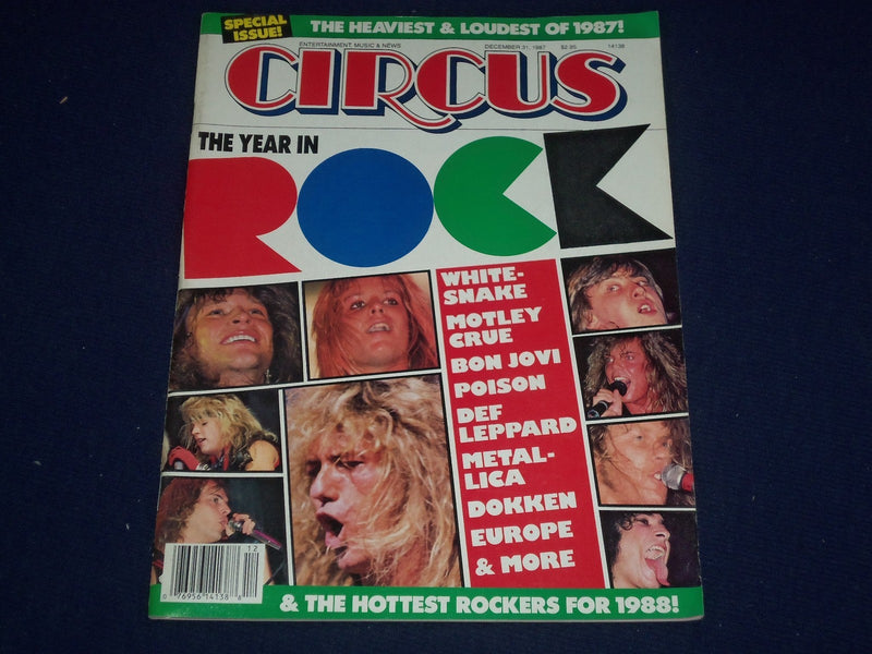 1987 DECEMBER 31 CIRCUS MAGAZINE - THE YEAR IN ROCK COVER - GREAT PHOTOS - J 469