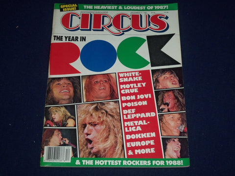 1987 DECEMBER 31 CIRCUS MAGAZINE - THE YEAR IN ROCK COVER - GREAT PHOTOS - J 469