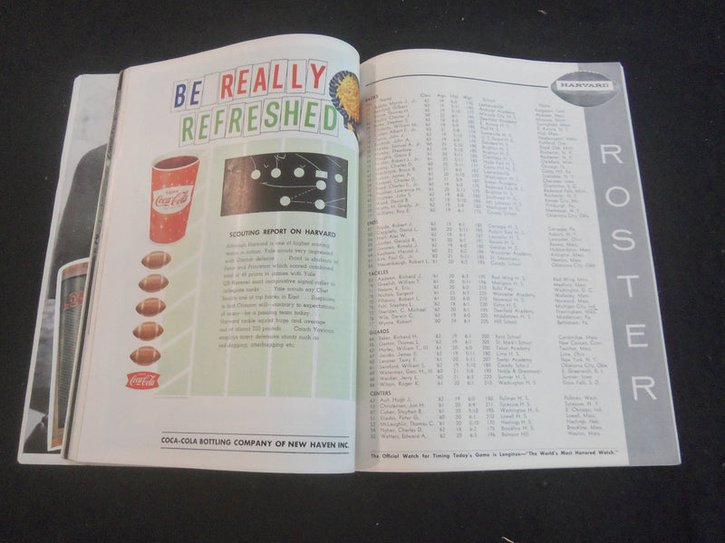 1959 NOVEMBER 21 FOOTBALL PROGRAM - HARVARD UNIV VS. YALE UNIV - B 4370M