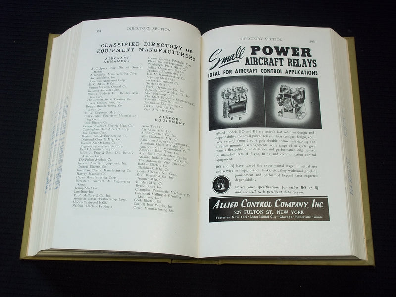1943 THE AIRCRAFT YEARBOOK BY HOWARD MINGOS - 25TH ANNUAL EDITION - KD 7570