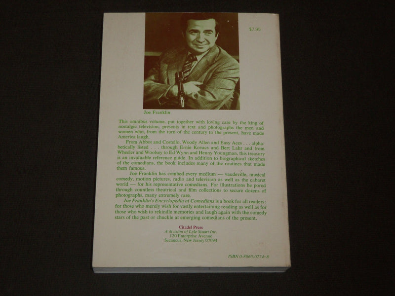 1979 JOE FRANKLIN'S ENCYCLOPEDIA OF COMEDIANS BOOK - FIRST EDITION - KD 202