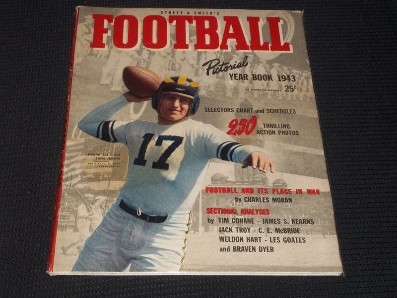1943 STREET & SMITH'S FOOTBALL YEARBOOK MAGAZINE - STEVE JUZWIK NAVY - E 3144
