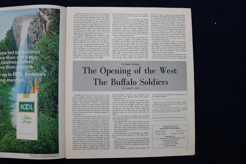 1973 DEC-1974 JAN NATIONAL SCENE NEWSPAPER SUPPLEMENT- BUFFALO SOLDIERS- NP 8831