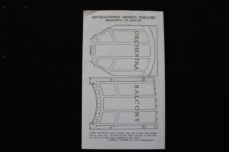 1928 RIVOLI UNITED ARTISTS MOVIE PROGRAMS - NEGRI - LOT OF 5 - K 1973
