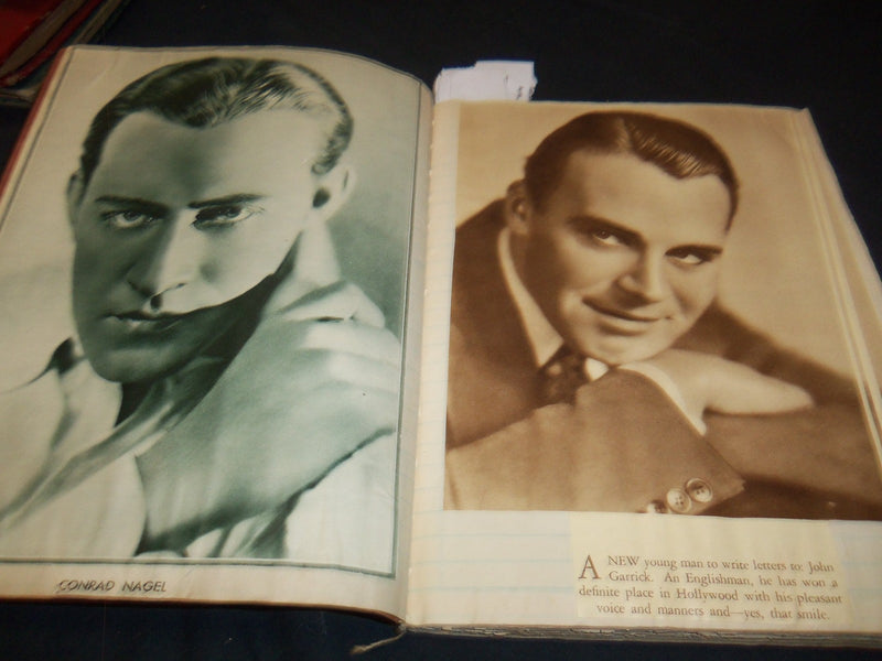 1930'S HOLLYWOOD STARS SCRAPBOOK - COOPER - GARBO - GREAT PHOTOS - 23A