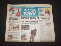 1999 APRIL 13 USA TODAY NEWSPAPER - CLINTON GUILTY OF CONTEMPT - NP 8022