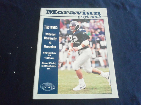 1993 SEPTEMBER 25 FOOTBALL PROGRAM - WIDENER UNIV VS MOROVIAN UNIV - SP 1217X