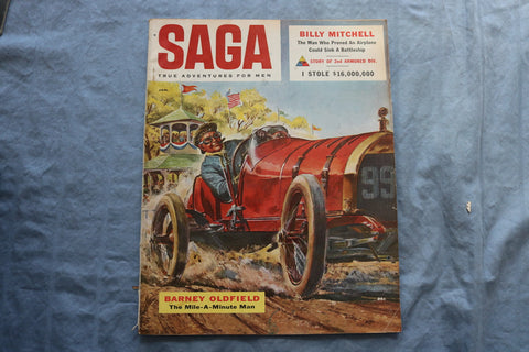 1956 JANUARY SAGA MAGAZINE - BARNEY OLDFIED COVER - SP 4922Y