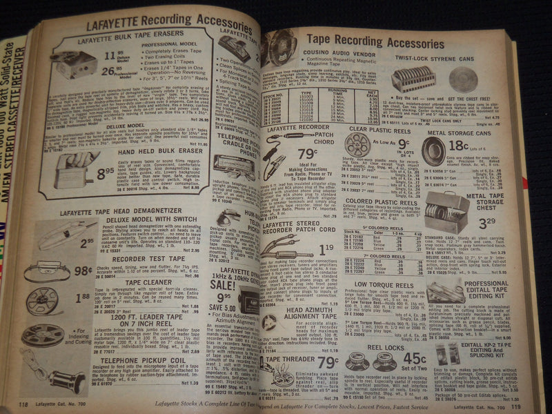 1963-1970 LAFAYETTE RADIO ELECTRONICS CATALOG LOT OF 5 ISSUES - O 1794