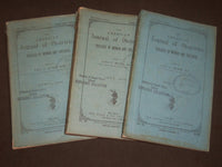 1876 THE AMERICAN JOURNAL OF OBSTETRICS MAGAZINE LOT OF 3 - NICE ADS - O 1092