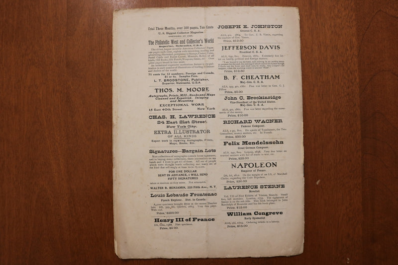 1912-1914 THE COLLECTOR AUTOGRAPH MAGAZINE - LOT OF 2 - K 3188