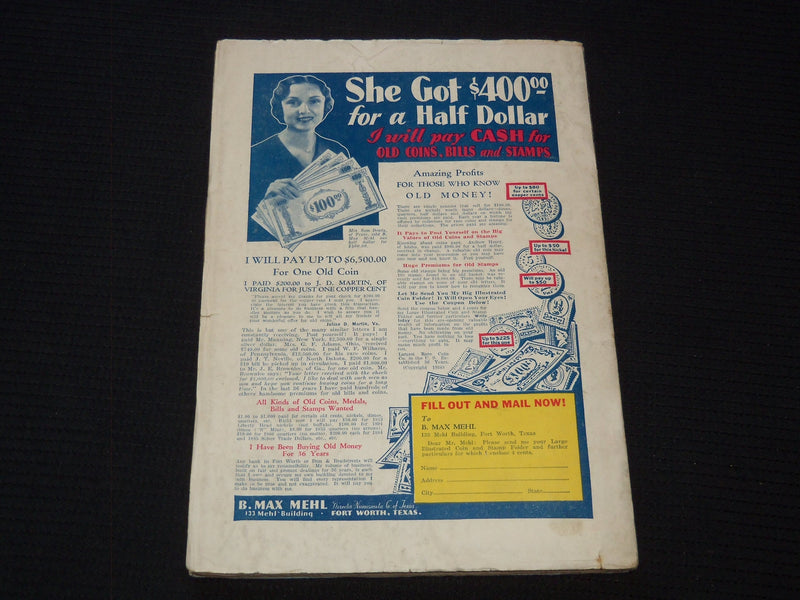 1937 FEBRUARY THE LONE EAGLE FIGHTING ACE PULP MAGAZINE - DEVIL FLIES - ST 998E