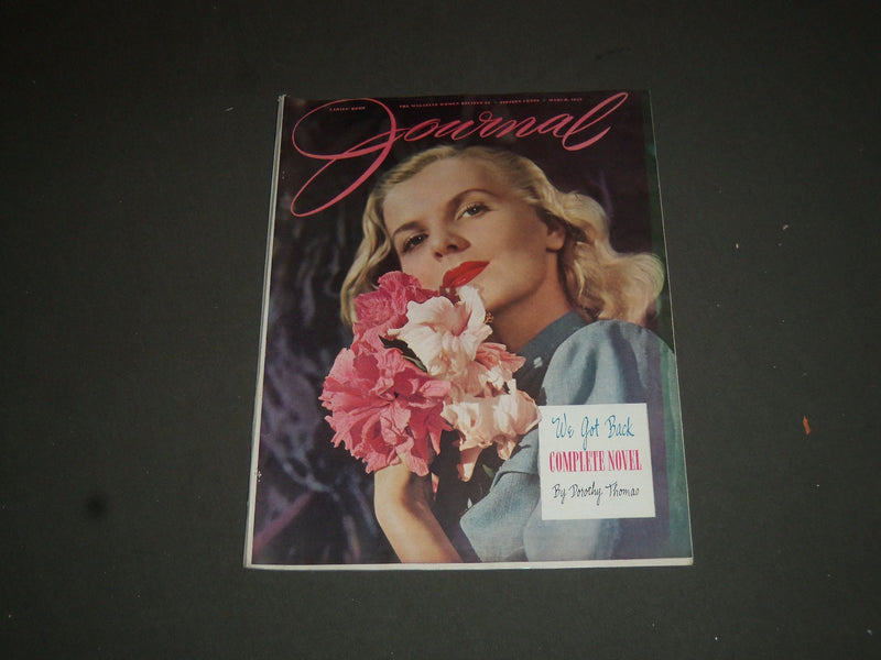 1945 MARCH LADIES HOME JOURNAL MAGAZINE - NICE COVER, STORIES & ADS - SP 7030