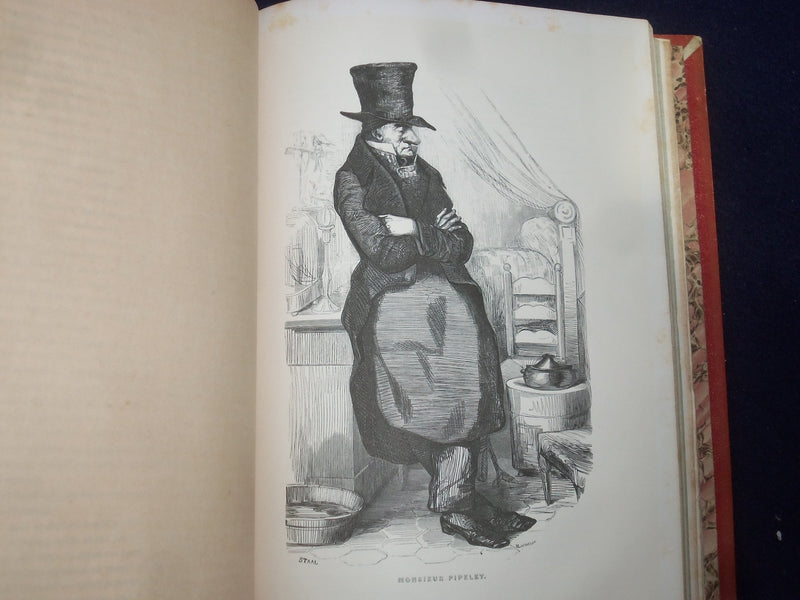 1843 LES MYSTERES DE PARIS VOLUME 1 HARDCOVER BOOK BY E. SUE - FRENCH - KD 8753