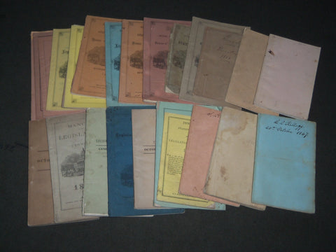 1839-1869 VERMONT THE SENATE & HOUSE REPRESENTATIVES MANUALS LOT OF 25 - J 2817