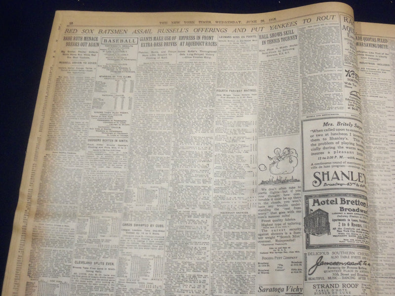1918 JUNE 26 NEW YORK TIMES - KUEHLMANN WANTS ALLIED PEACE OFFER - NT 9094