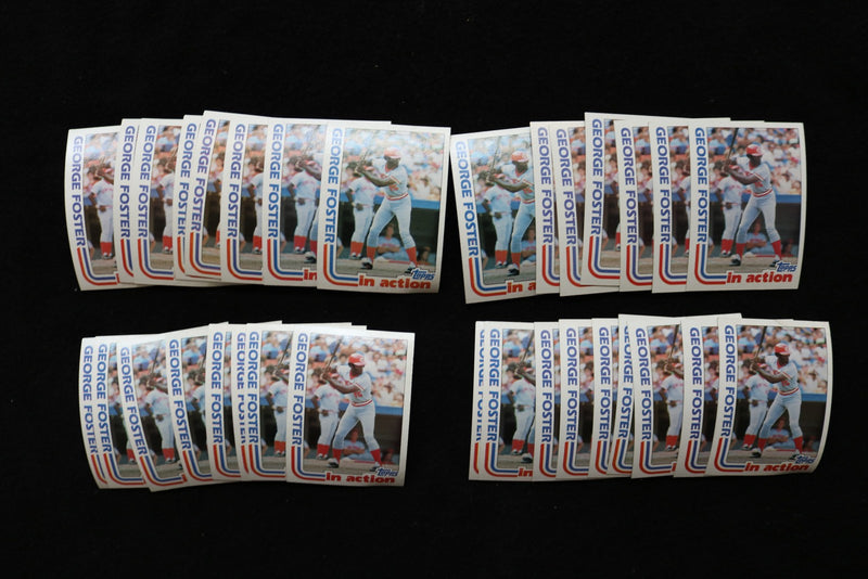 GEORGE FOSTER IN ACTION 1982 TOPPS BASEBALL CARDS-#701- NM-MT - LOT OF 33 - #145