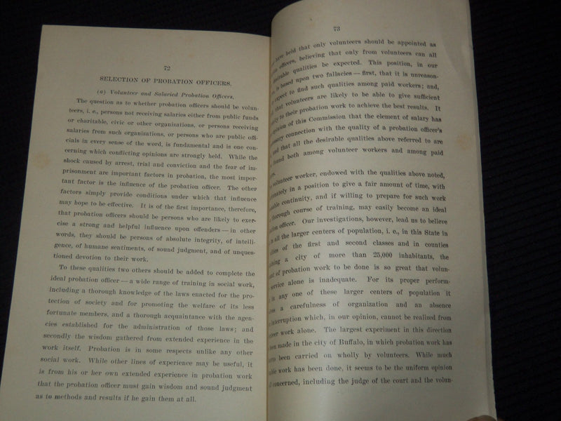 1906 NEW YORK PROBATION COMMISSION REPORT- LAWS OF 1905 - ALBANY - K 3099