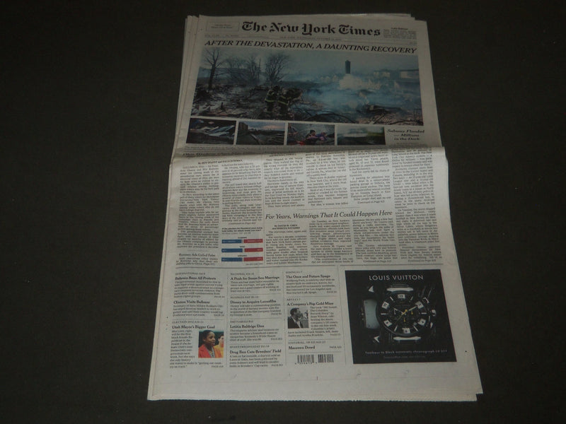 2012 OCTOBER 31 NEW YORK TIMES - AFTER THE DEVASTATION - RECOVERY - NP 2448