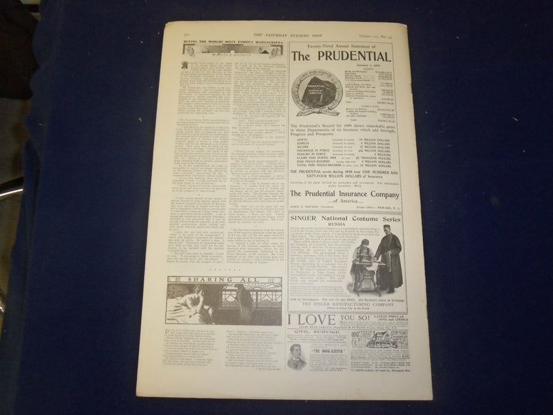 1899 FEBRUARY 25 THE SATURDAY EVENING POST MAGAZINE - NICE ILLUSTRATIONS- B 6695