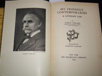 1932 MY FRIENDLY CONTEMPORARIES A LITERARY LOG BOOK BY HAMLIN GARLAND - KD 7820