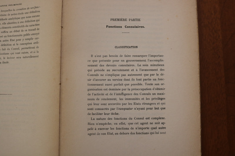 1909 LE CONSUL ESSAI D'EXPOSE SYSTEMATIQUE - INSCRIRED - SOFTCOVER BOOK - K 3191