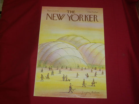 1978 NOVEMBER 13 NEW YORKER MAGAZINE FRONT COVER ONLY - GREAT ART FOR FRAMING