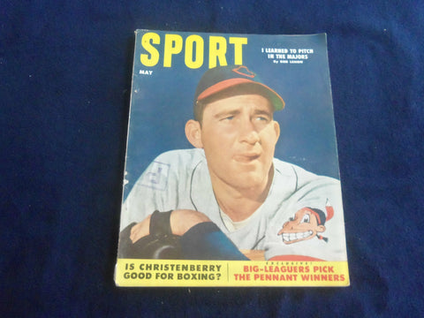 1953 MAY SPORT MAGAZINE - BOB LEMON COVER - ST 7237