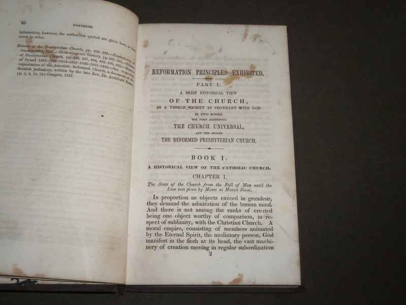 1852 REFORMATION PRINCIPLES EXHIBITIED BY PRESBYTERIAN CHURCH BOOK - KD 4946
